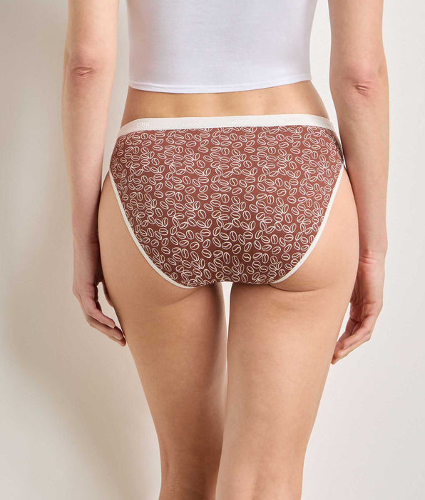 DIM Pack of 5 Les Pockets Coton Délice Café briefs