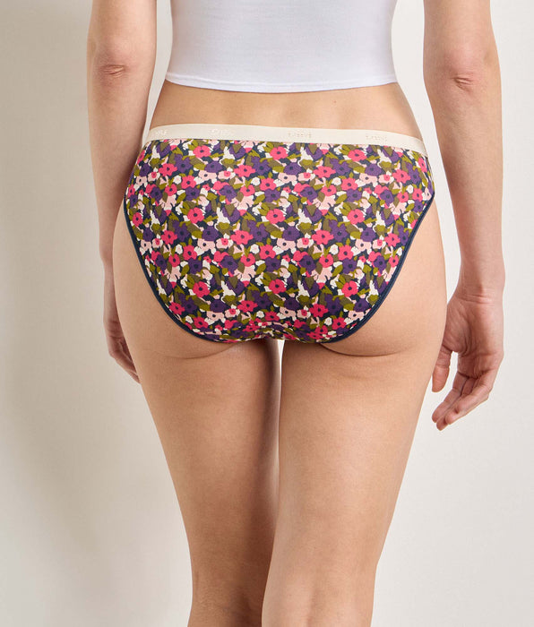 DIM Pack of 5 Floral Burst briefs Les Pockets Coton