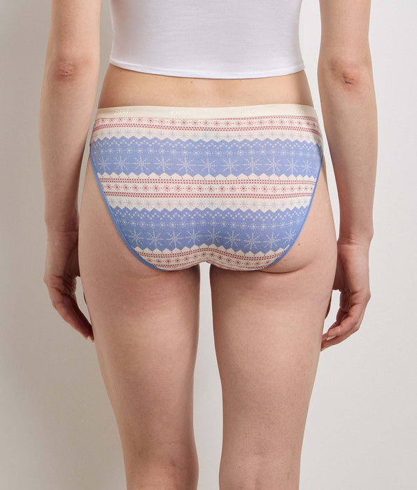 DIM Pack of 5 Les Pockets Coton brown snow briefs
