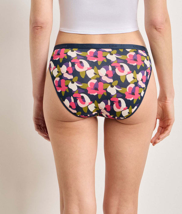 DIM Pack of 5 chic floral briefs Les Pockets Coton
