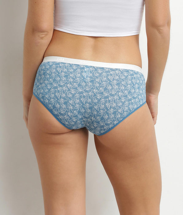 DIM Pack of 5 women's stretch cotton boxer shorts with nautical prints Les Pockets