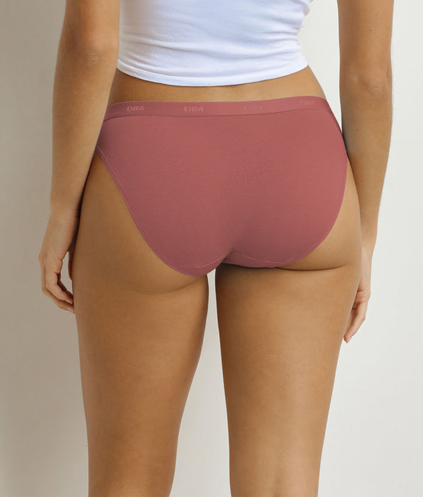 DIM Pack of 3 red, pink and white women's briefs Les Pockets Ecodim