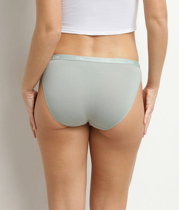 DIM Pack of 5 Les Pockets Ecodim terracotta stretch cotton women's briefs