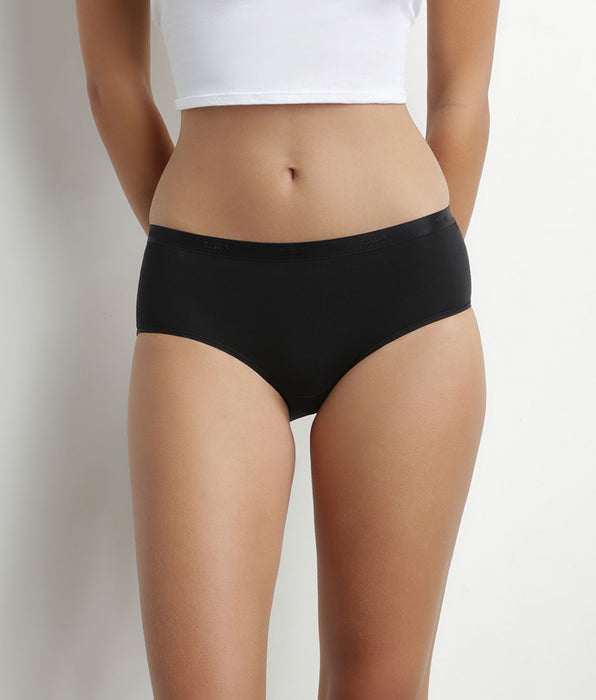DIM Pack of 5 women's cotton shorties Black Nude White Les Pockets Ecodim