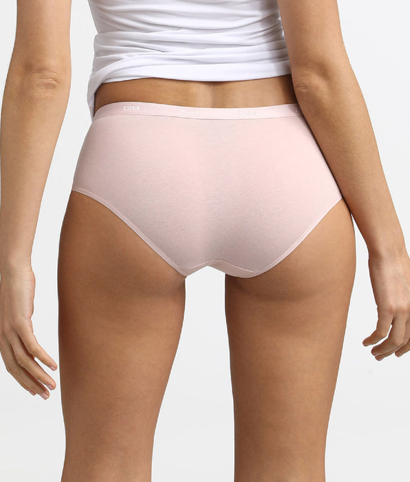 DIM Pack of 3 pairs of Les Pockets Coton boyshorts in nude/pink/pearl