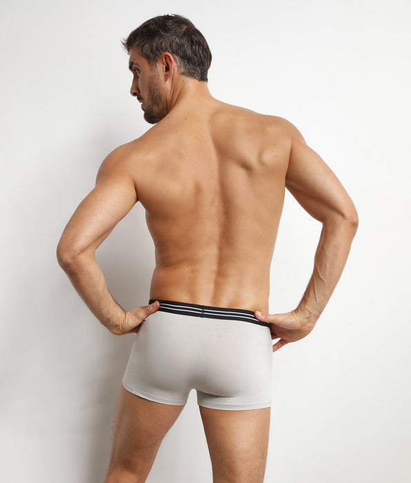 DIM Pack of 2 men's stretch cotton boxer shorts in Black Grey EcoDim