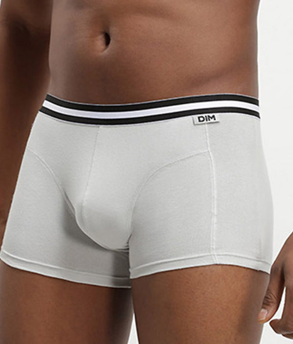 DIM Pack of 4 Black and Grey ECODIM Cotton Boxers