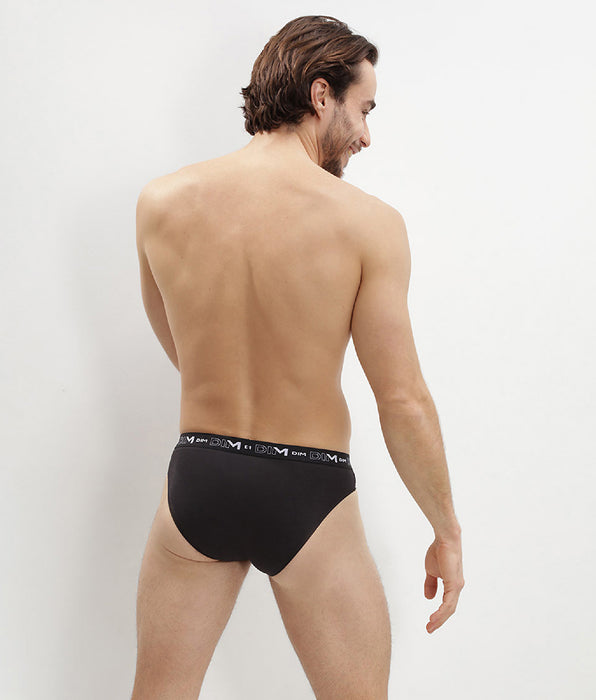 DIM Pack of 2 Men's Black Stretch Cotton Briefs