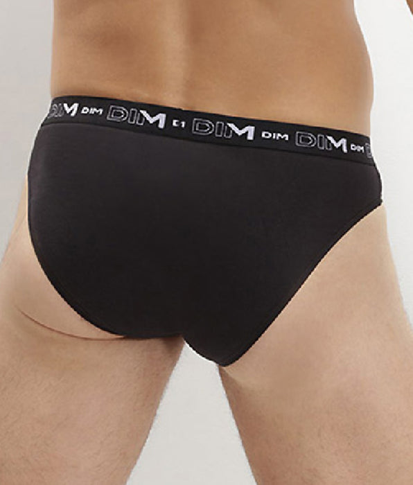 DIM Pack of 2 Men's Black Stretch Cotton Briefs