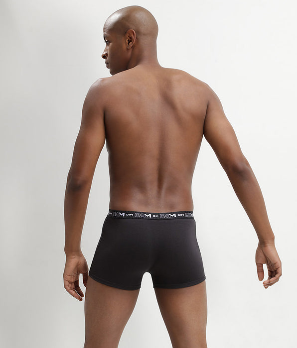 DIM Pack of 3 pairs of black stretch cotton trunks for men