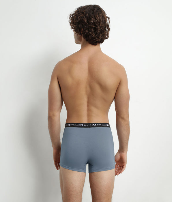 DIM Pack of 3 Men's Boxers Black Grey Contrast Waistband Dim Cotton Stretch