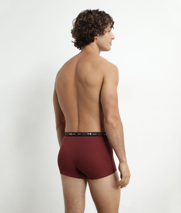 DIM Pack of 3 Red Green Dim Cotton Stretch Boxer Briefs for Men