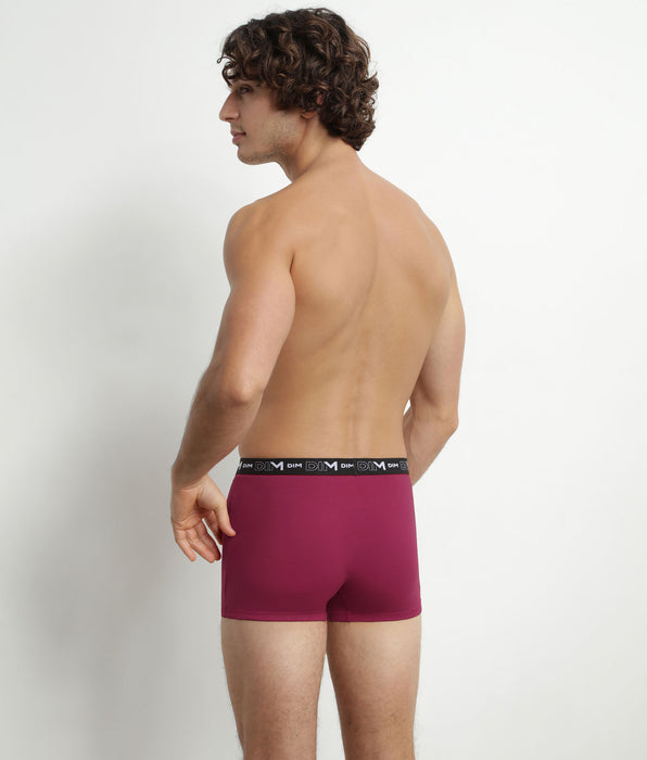 DIM Pack of 3 Men's Black Khaki Red Dim Cotton Stretch Boxers