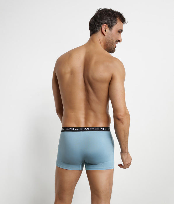 DIM Pack of 3 Timeless Sky Blue Dim Cotton Stretch men's boxer shorts