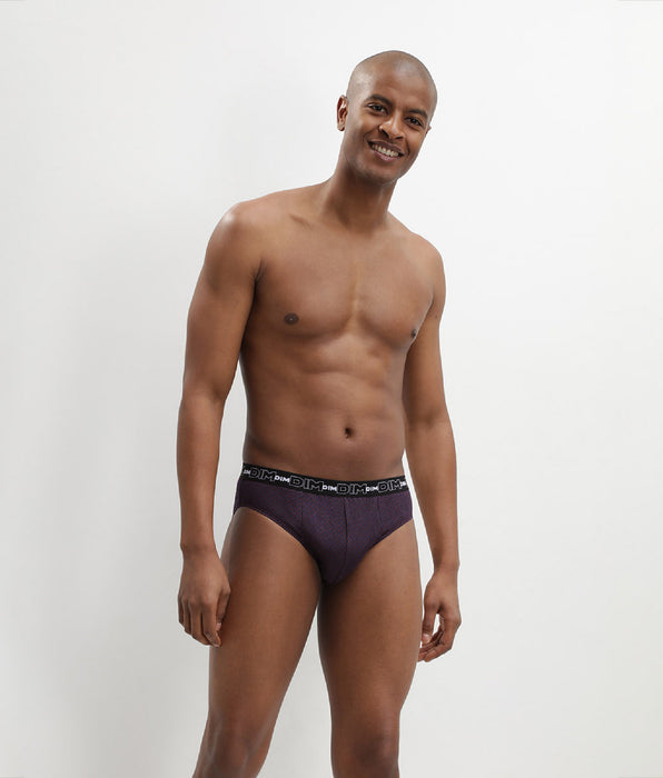 DIM Dim Print Pack of 3 men's cotton briefs with polka dot print
