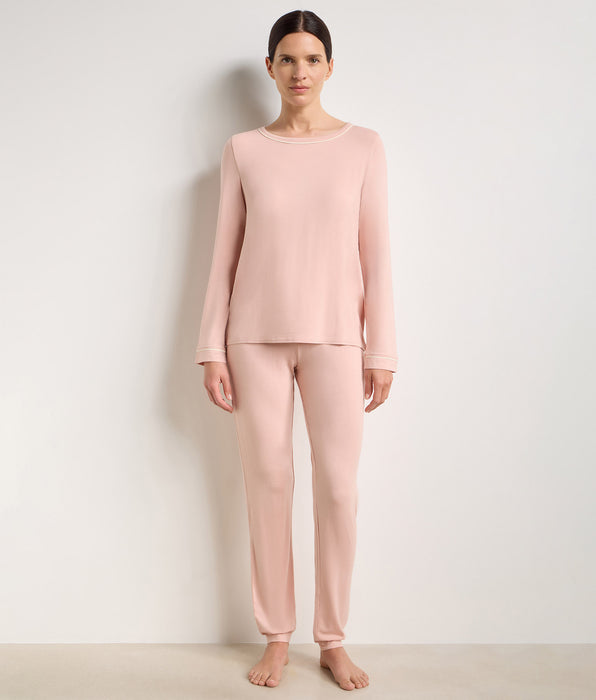 DIM Soft Blush powder pink pajama joggers