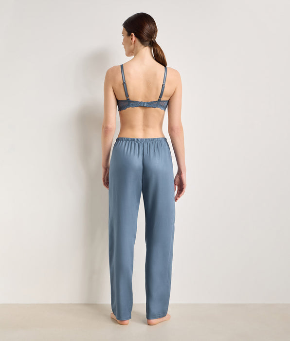 DIM Slow Days Fresh Vibes Powder Blue Twill Pyjama Trousers