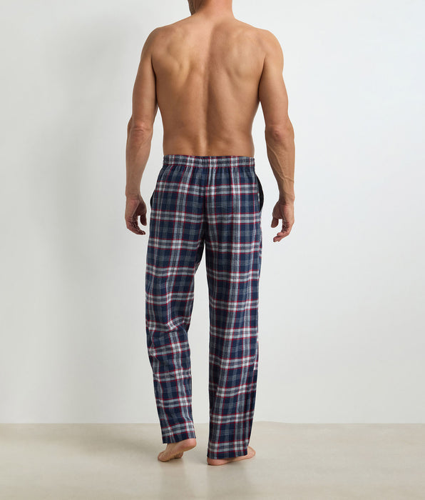 DIM Men’s long trousers blue tartan Dim Flannel