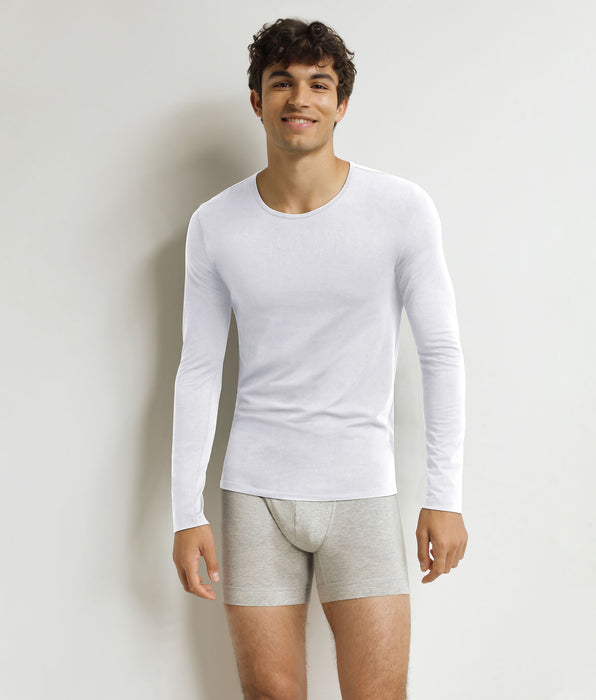 DIM Men's long-sleeved T-shirt White Dim Thermal