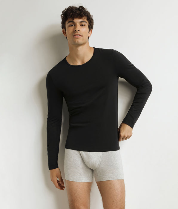 DIM Men's long-sleeved T-shirt Black Dim Thermal