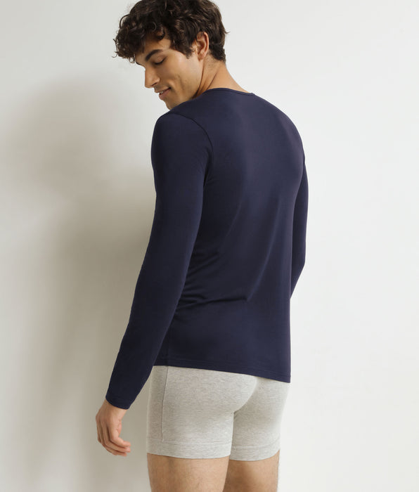 DIM Men's long-sleeved T-shirt Blue Dim Thermal