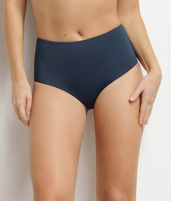 DIM Dim Swimwear Silhouette High-Waisted Swimsuit Bottoms in Blue