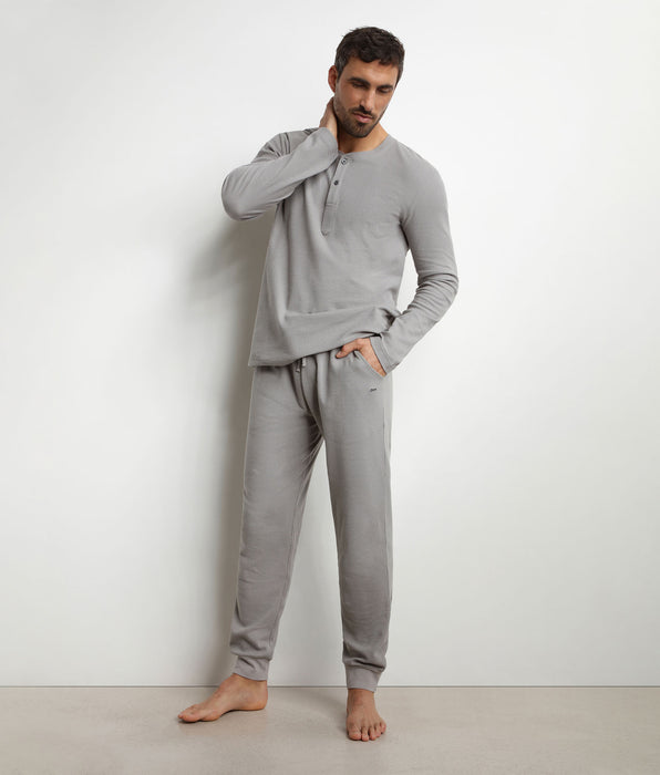 DIM Serafino collar jersey pyjama trousers Pack Grey Dim Nightwear