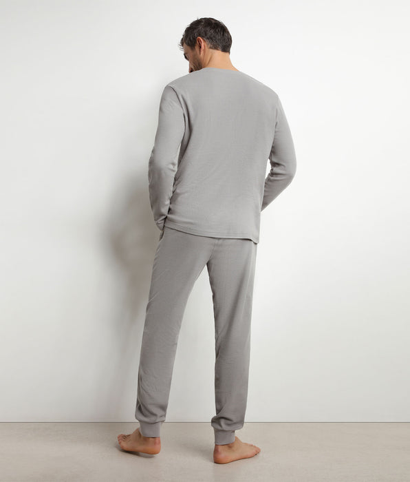 DIM Serafino collar jersey pyjama trousers Pack Grey Dim Nightwear