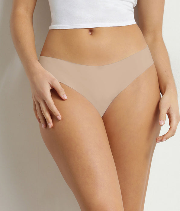 DIM Dim Nude microfibre invisible Brazilian briefs for women