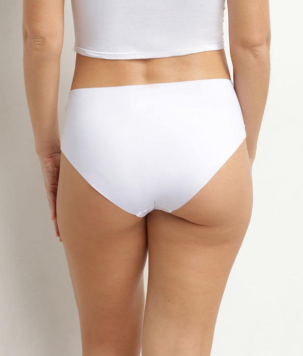 DIM Women's high-waisted invisible microfibre briefs White Dim