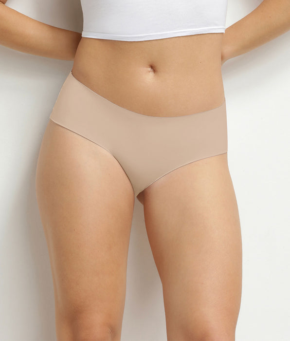 DIM Dim Nude microfibre invisible high-waisted briefs for women