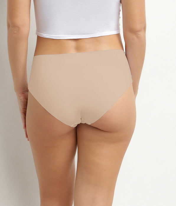 DIM Dim Nude microfibre invisible high-waisted briefs for women