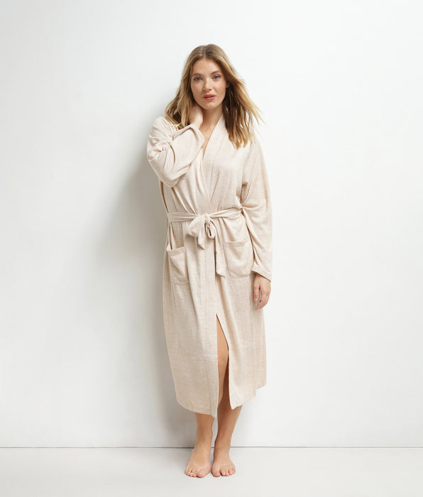 DIM Women's long cardigan in Sable Dim Chillness knit