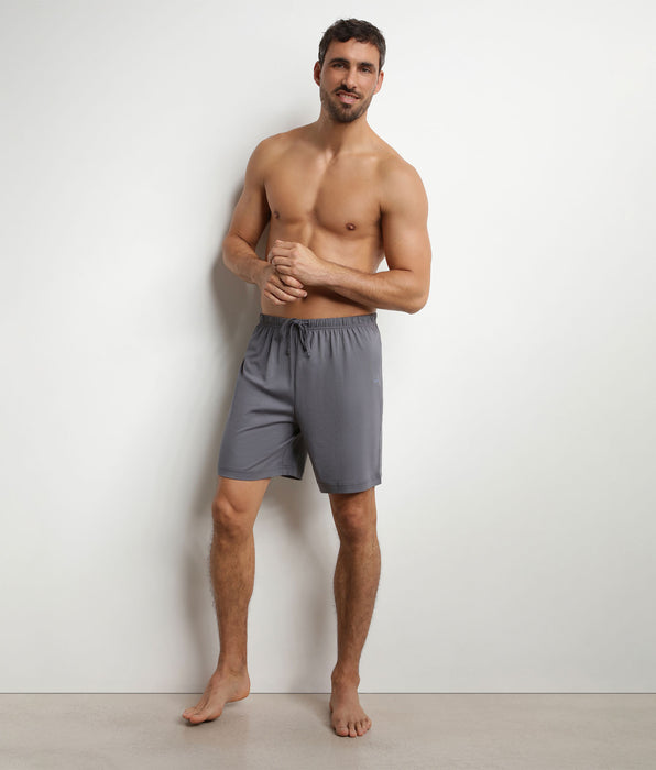 DIM Men's pyjama shorts in dark grey jersey by Dim Nightwear