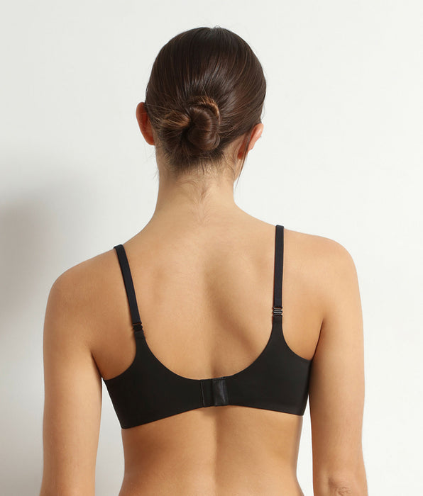 DIM Padded underwired bra in microfibre Black Dim Invisible