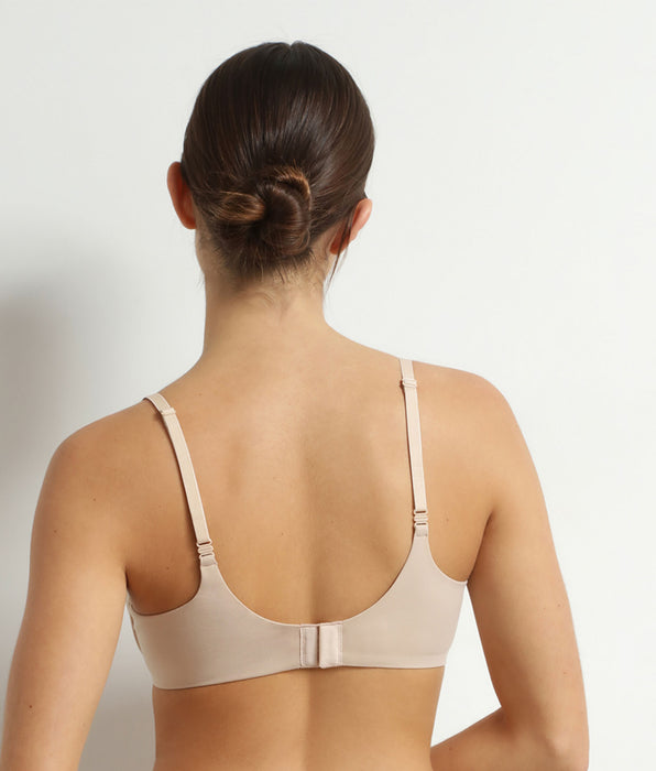 DIM Nude Dim Invisible microfibre padded underwired bra