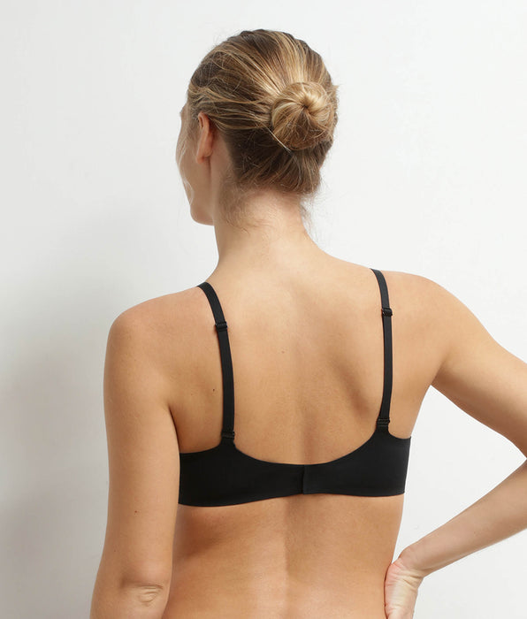 DIM Black Dim Invisible microfibre underwired bra