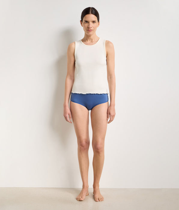 DIM Ecru cotton tank top Slow Days Fresh Vibes