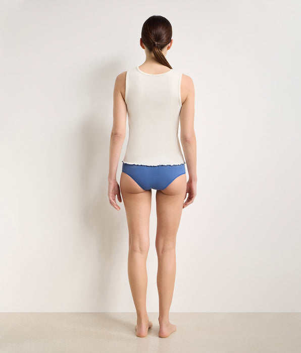 DIM Ecru cotton tank top Slow Days Fresh Vibes